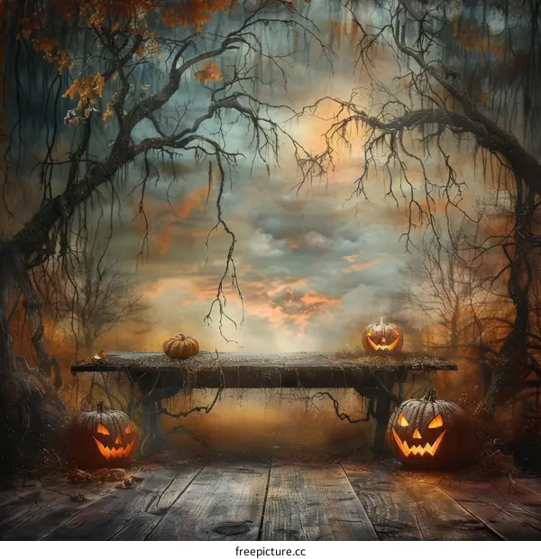 Spooky Forest Pumpkins