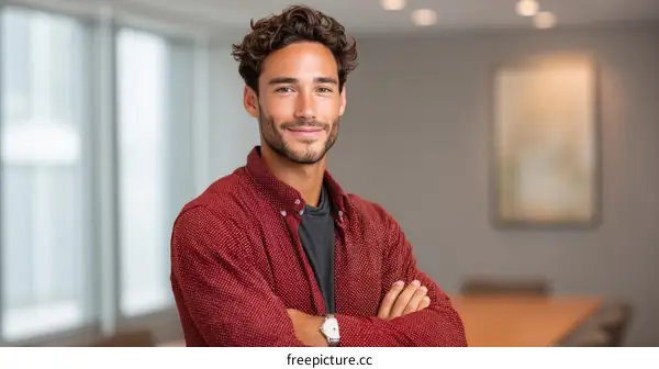 Confident Male Portrait in Modern Interior