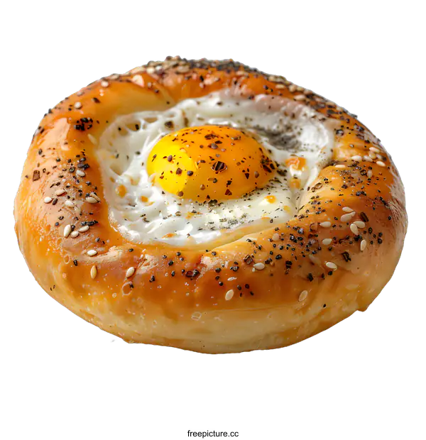 [Transparent Background PNG]Egg bread with sesame seeds