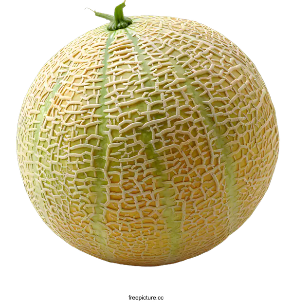 [Transparent Background PNG]Whole yellow cantaloupe melon
