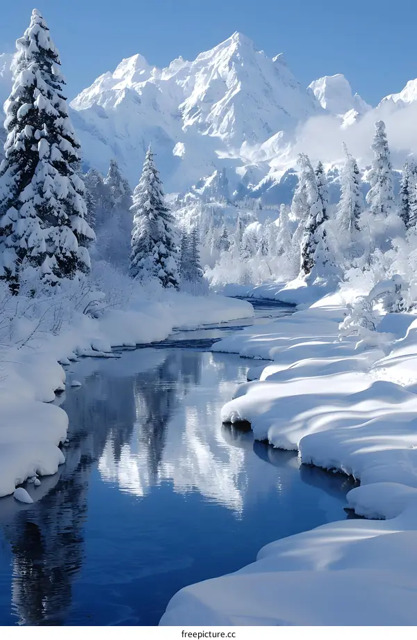 Winter Wonderland Mountain River