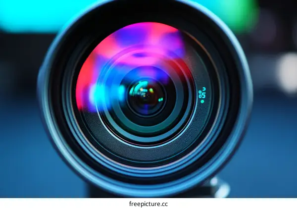 Closeup of a Professional Camera Lens