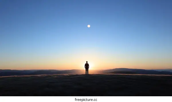 Solitude on a Hilltop at Sunrise