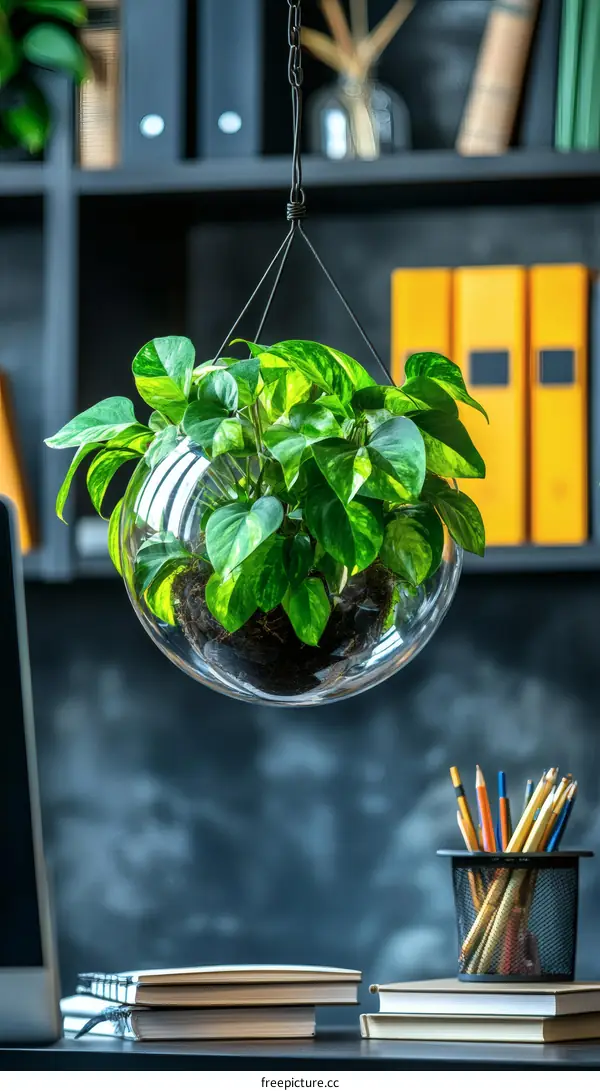 Hanging Planter in Modern Office Decor