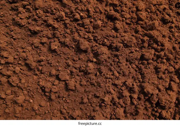Closeup View of Rich Brown Soil