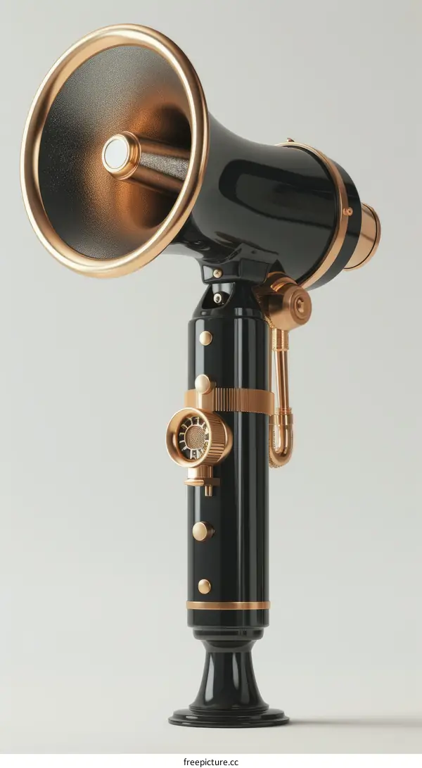 black and gold megaphone
