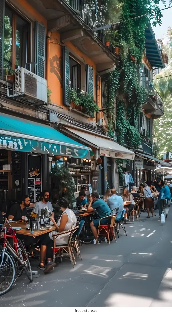 Outdoor Cafe in Milan Italy
