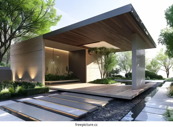 Modern Zen Garden Pavilion