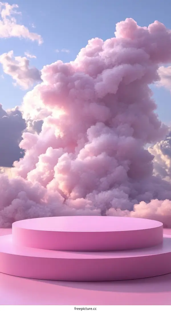 Pink Cloud Product Display Stand