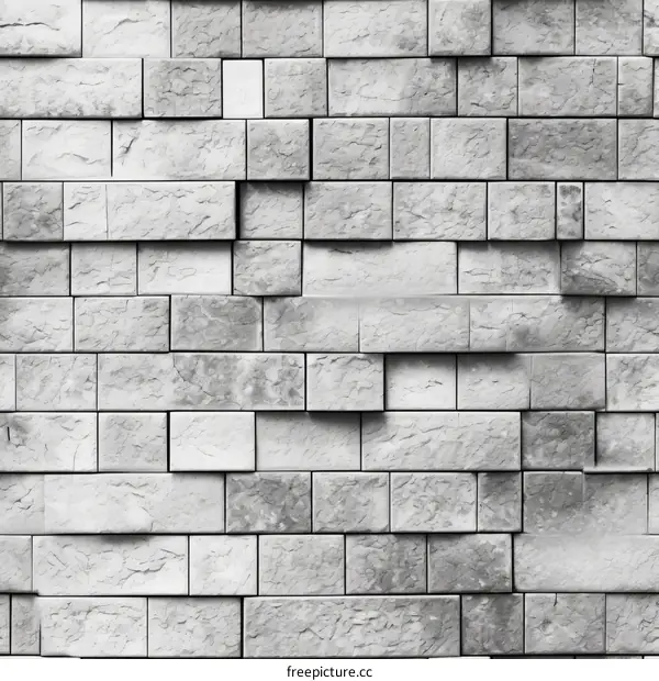 Gray and white brick wall texture background