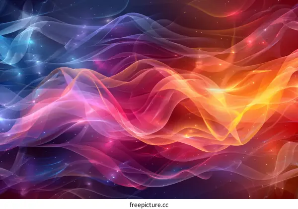 Abstract Colorful Background - Vibrant Brushstrokes and Dynamic Form