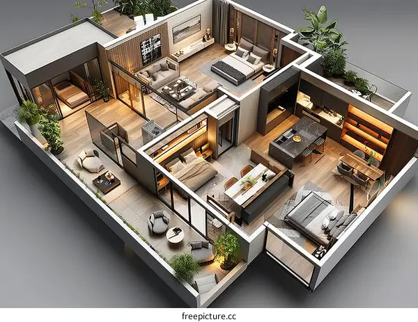 Modern Apartment Floor Plan Design