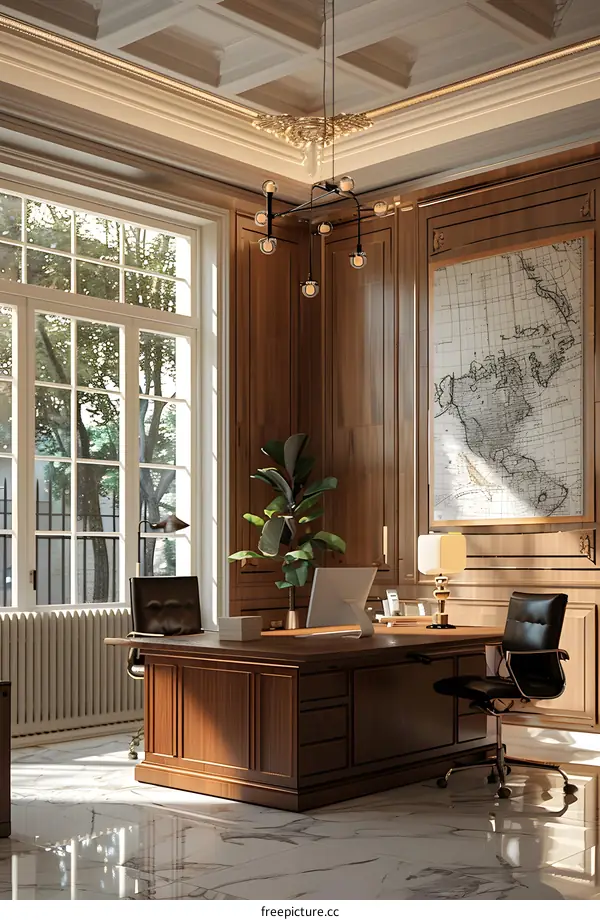 Luxury home office interior design