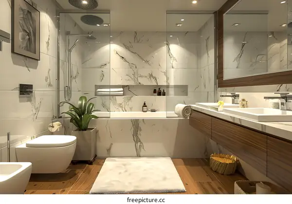 Modern and simple style bathroom