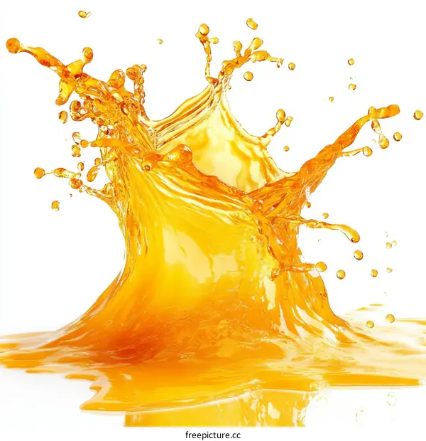 Orange Juice Splash Illustration