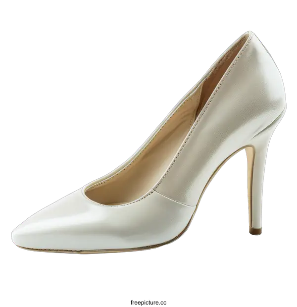 [Transparent Background PNG]Elegant White High Heels on a transparent background