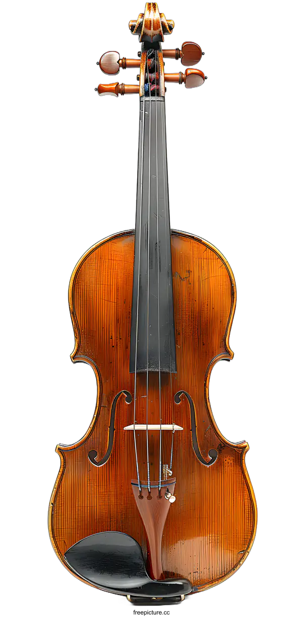 [Transparent Background PNG]Old violin on white background