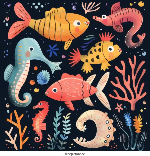 Underwater Life Illustration
