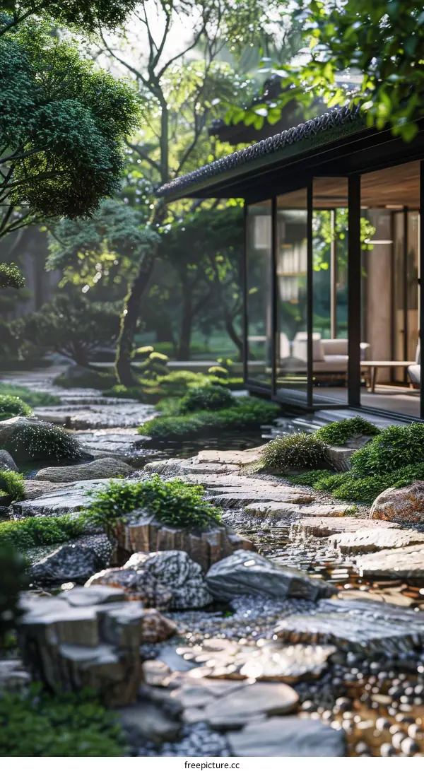 Modern Japanese Courtyards for Villas