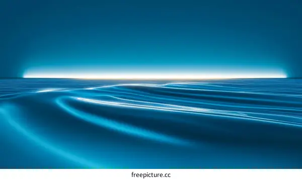 Abstract Blue Ocean Horizon
