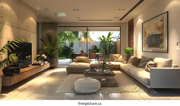 Modern minimalist living room