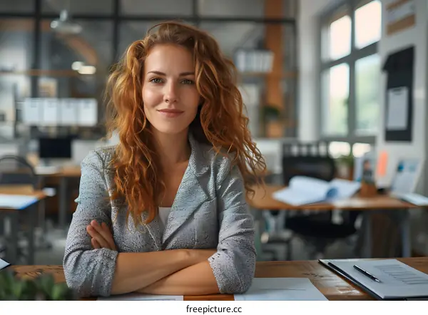 portrait of a young woman in a suit