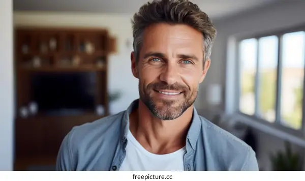 Portrait of a happy middle-aged man