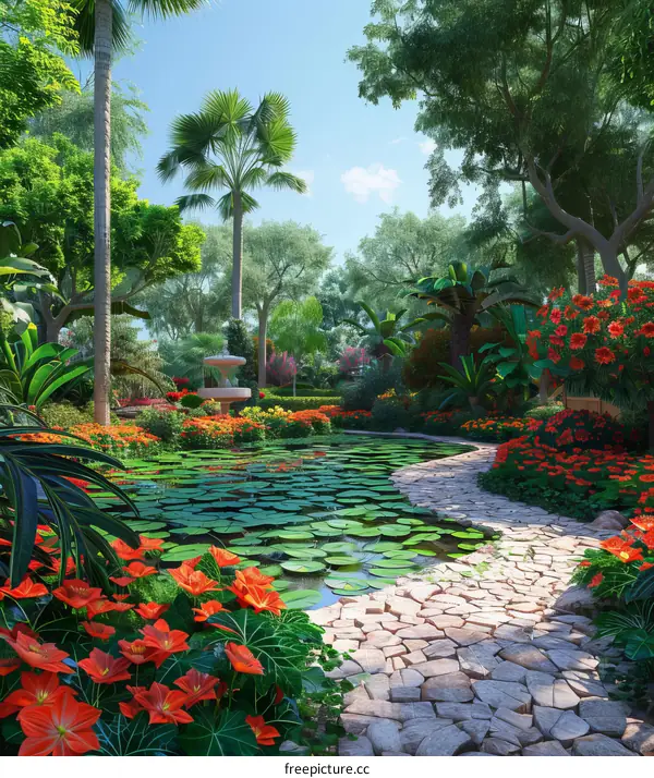 Tropical Paradise: A Lush Garden