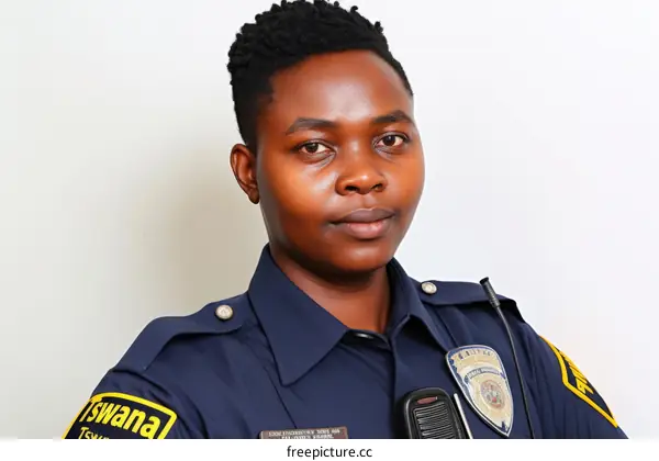 A policewoman from Botswana