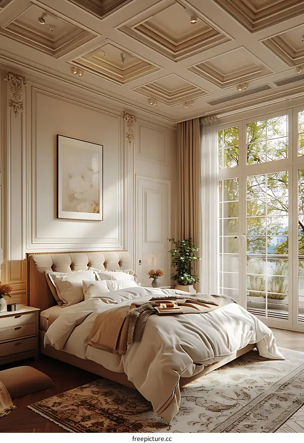 European-style luxury bedroom