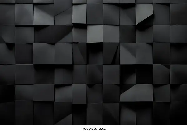 Abstract Geometric Black Square Pattern Design