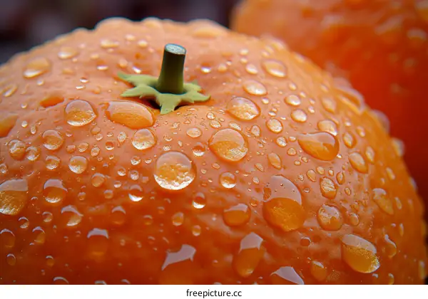 Close-up photo of a wet orange