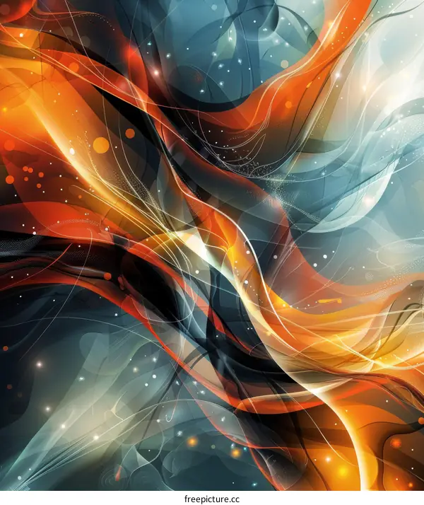 Abstract Colorful Flowing Lines