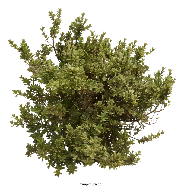 [Transparent Background PNG]Green Bush Isolated On White Background