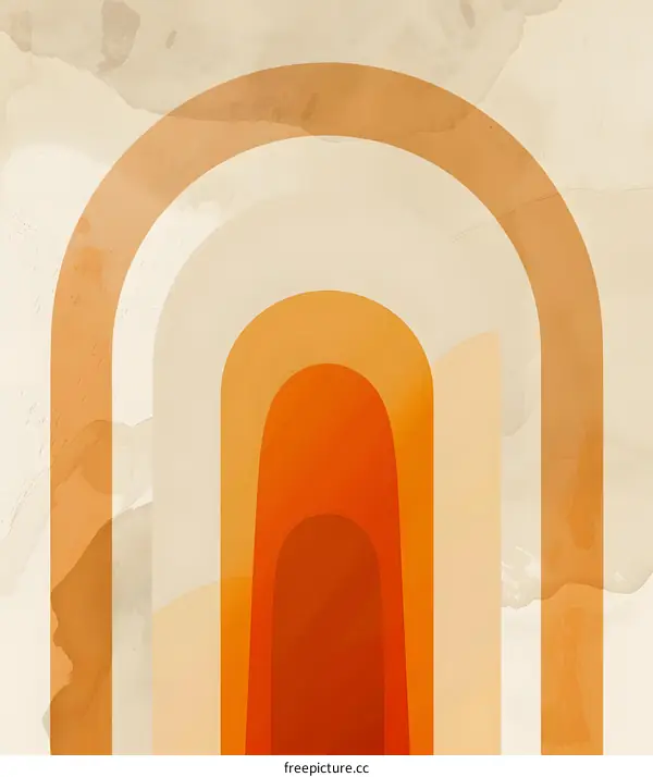 Abstract Watercolor Rainbow Arch