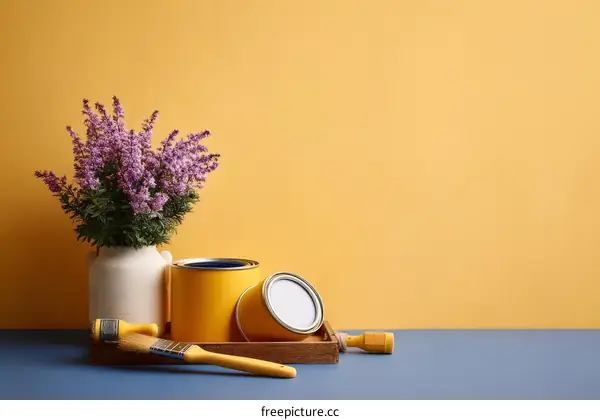 Home Improvement Paint Supplies and Flowers