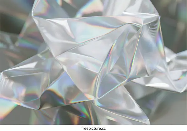 Transparent Geometric Shapes with Iridescent Light Reflections