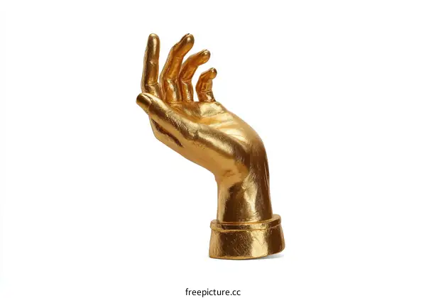 Golden Hand Sculpture Decor