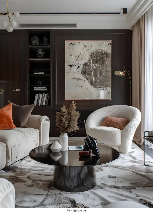 Modern minimalist style living room