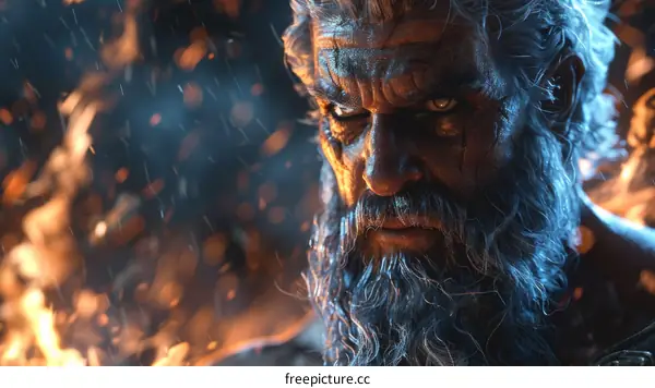 Zeus, the king of gods, is the main character in Greek mythology.