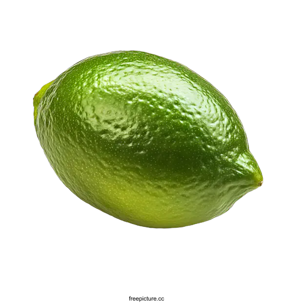 [Transparent Background PNG]Green Lime Isolated On White Background