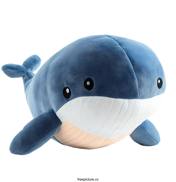 [Transparent Background PNG]Cute Stuffed Whale Plush Toy