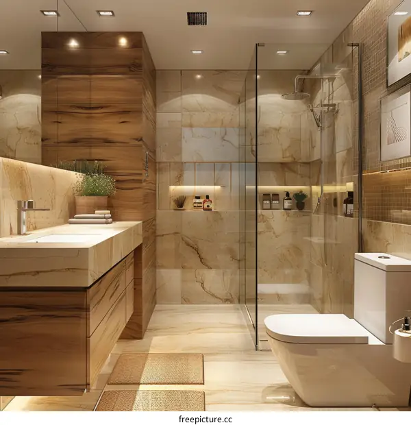 Modern Luxury Bathroom Design Illustration