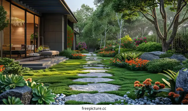 Modern House with Serene Garden