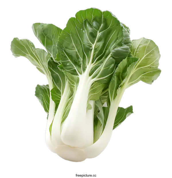[Transparent Background PNG]Fresh Green Bok Choy on White Background