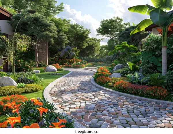 Garden landscape design renderings