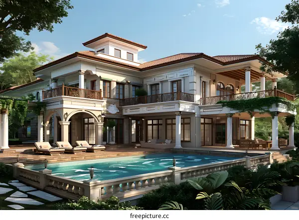 Luxury villa with swimming pool