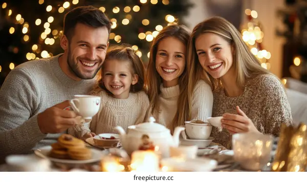 Family Christmas Tea Party Moments