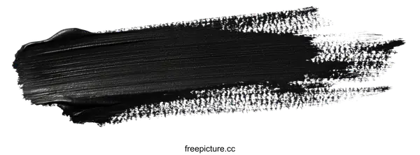 [Transparent Background PNG]Black Paint Stroke Art Illustration