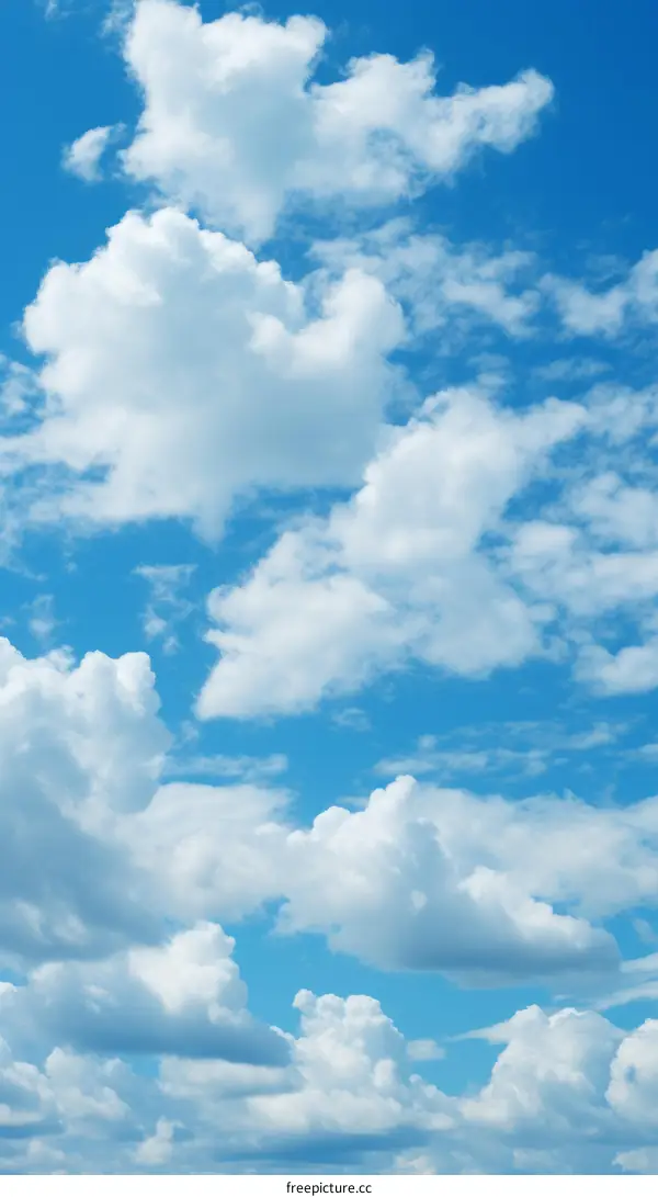 Blue sky with white clouds background